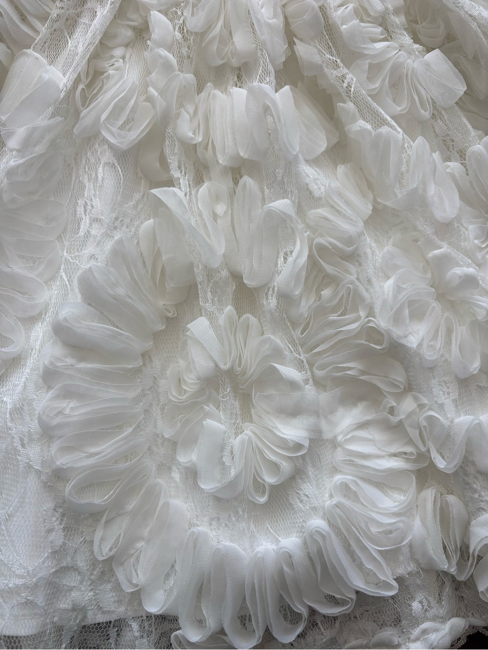 Jessica McClintock White Lace Slip Dress - Picture 6 of 16